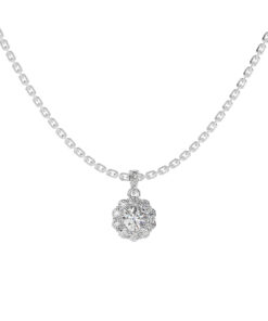 Mặt Dây Chuyền Kim Cương Đài Hoa MDC274