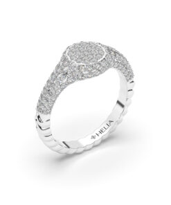 Nhẫn Kim Cương Mặt Tròn NU155